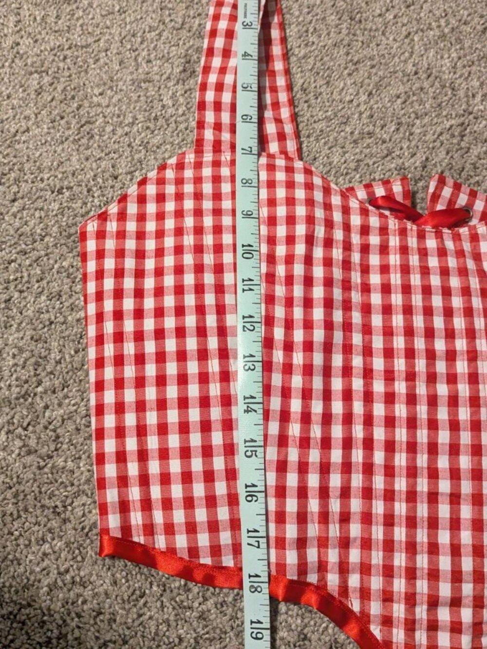 Handmade Gingham Corset Top - Picture 4 of 5